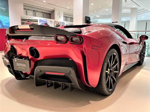 Ferrari SF90 Stradale rear view showroom